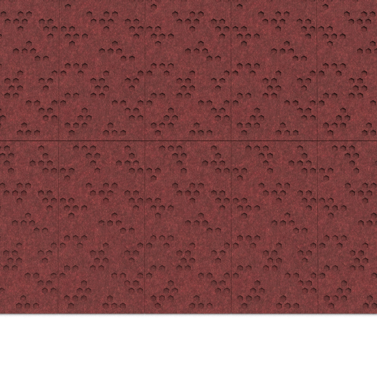 100% Recycled PET Felt ''Beehive'' Acoustic Panel Wine | Plastock