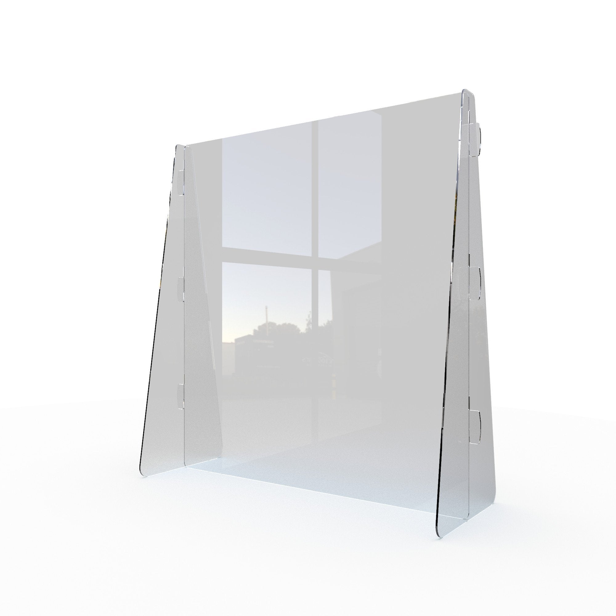 Endurance Free Standing Clear Perspex Protective Desk Divider | Plastock