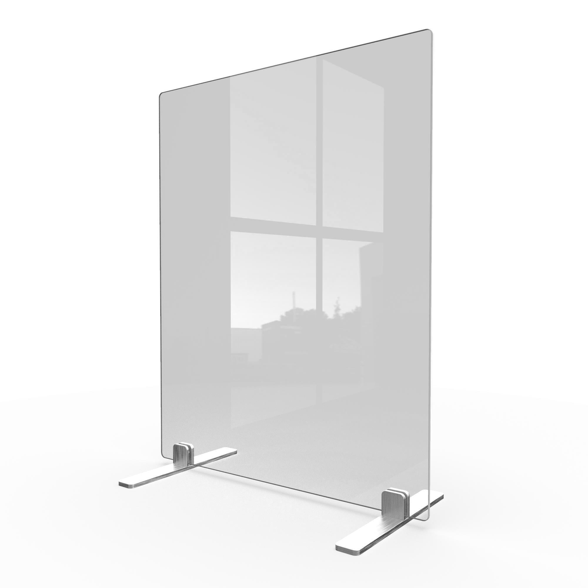 Shield Free Standing Premium Safety Glass Protective Screen | Plastock