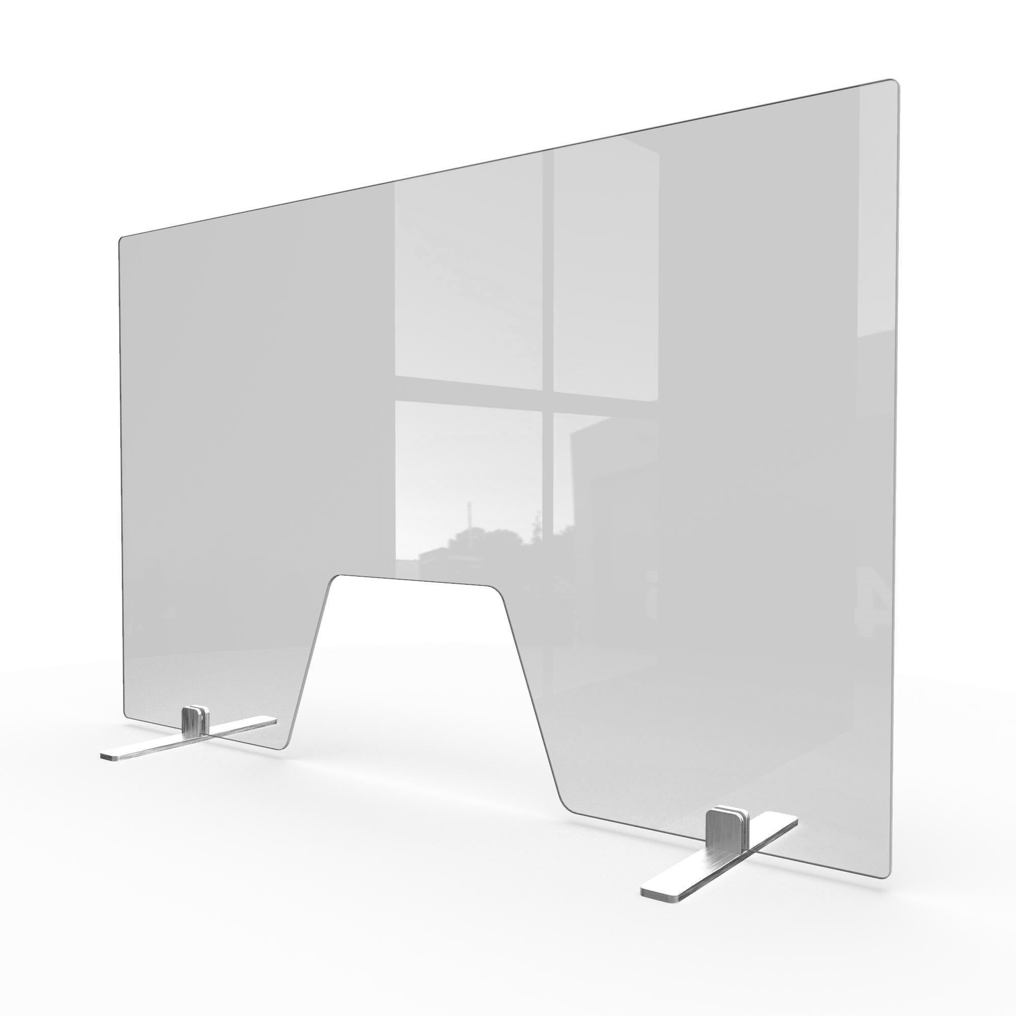 Shield Free Standing Premium Safety Glass Protective Screen | Plastock