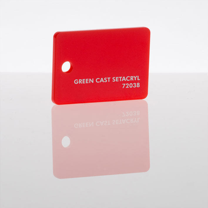 Green Cast Acrylic Red 72038 Sheet | Plastock