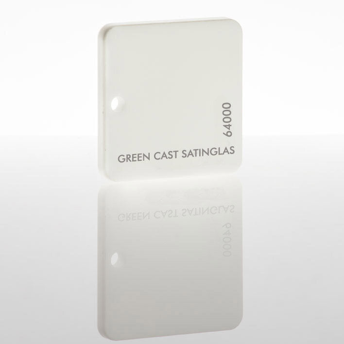 Green Cast Satin Acrylic White 64000 Sheet | Plastock