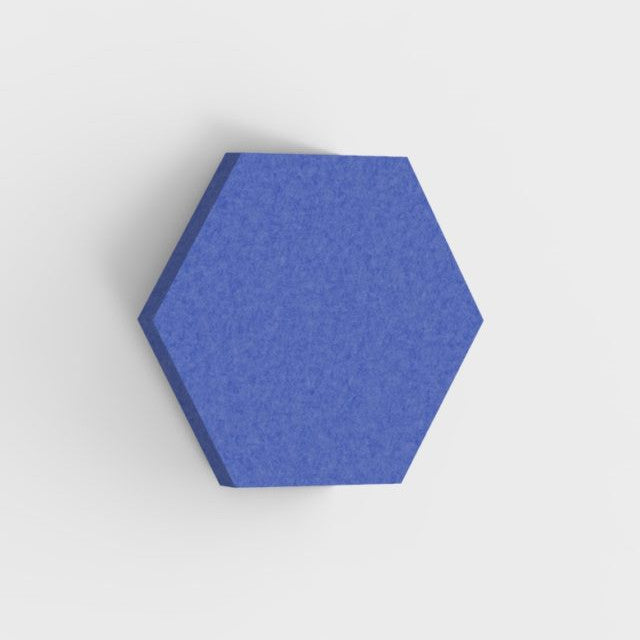 100% Recycled PET Felt Acoustic Hexagon 60mm Denim | Plastock