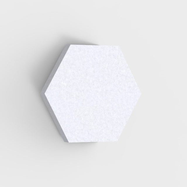 100% Recycled PET Felt Acoustic Hexagon 60mm Smoke | Plastock