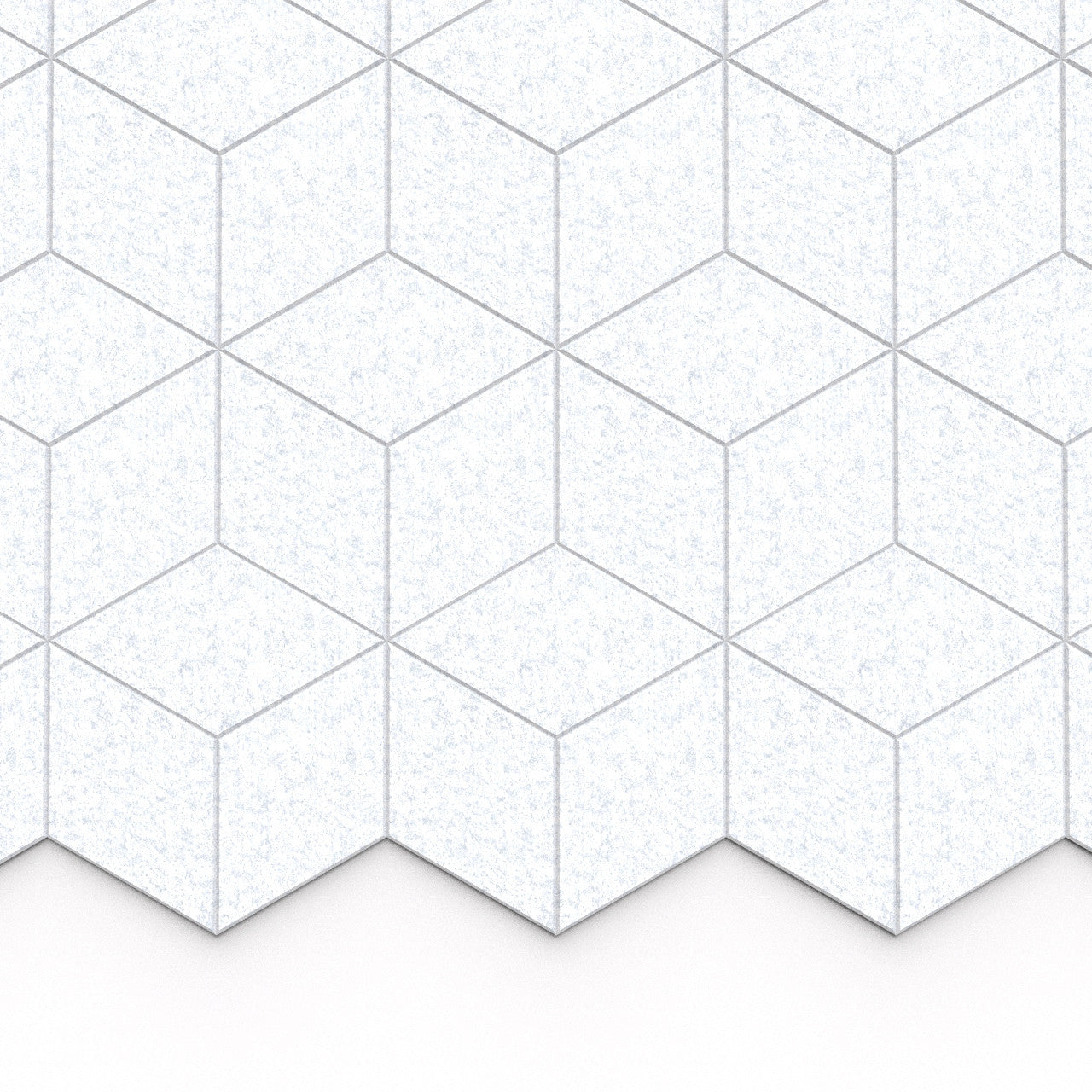 100% Recycled PET Felt Hexagon Diamond Large Acoustic Tile Marble | Plastock