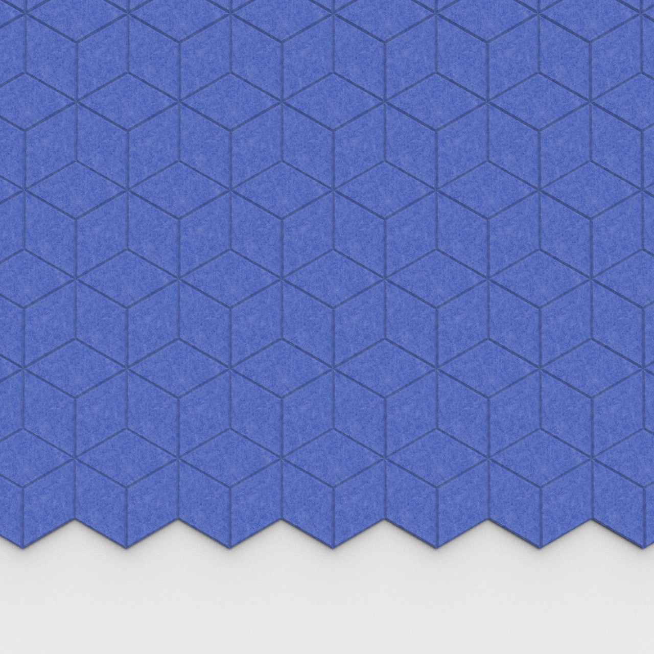 100% Recycled PET Felt Hexagon Diamond Small Acoustic Tile Denim | Plastock