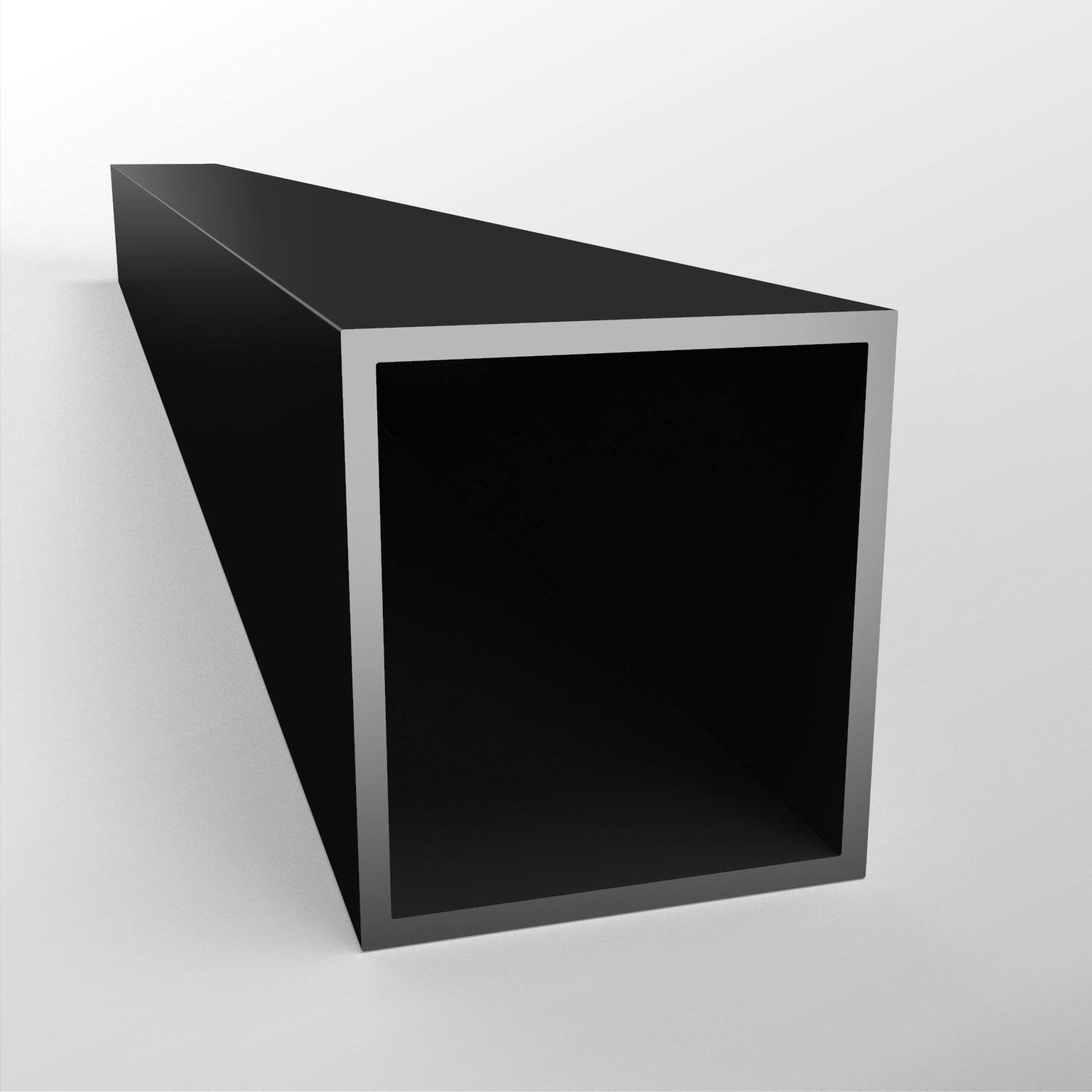 Plastic PVC Square Tube Black (75m pack - 25 x 3m) | Plastock