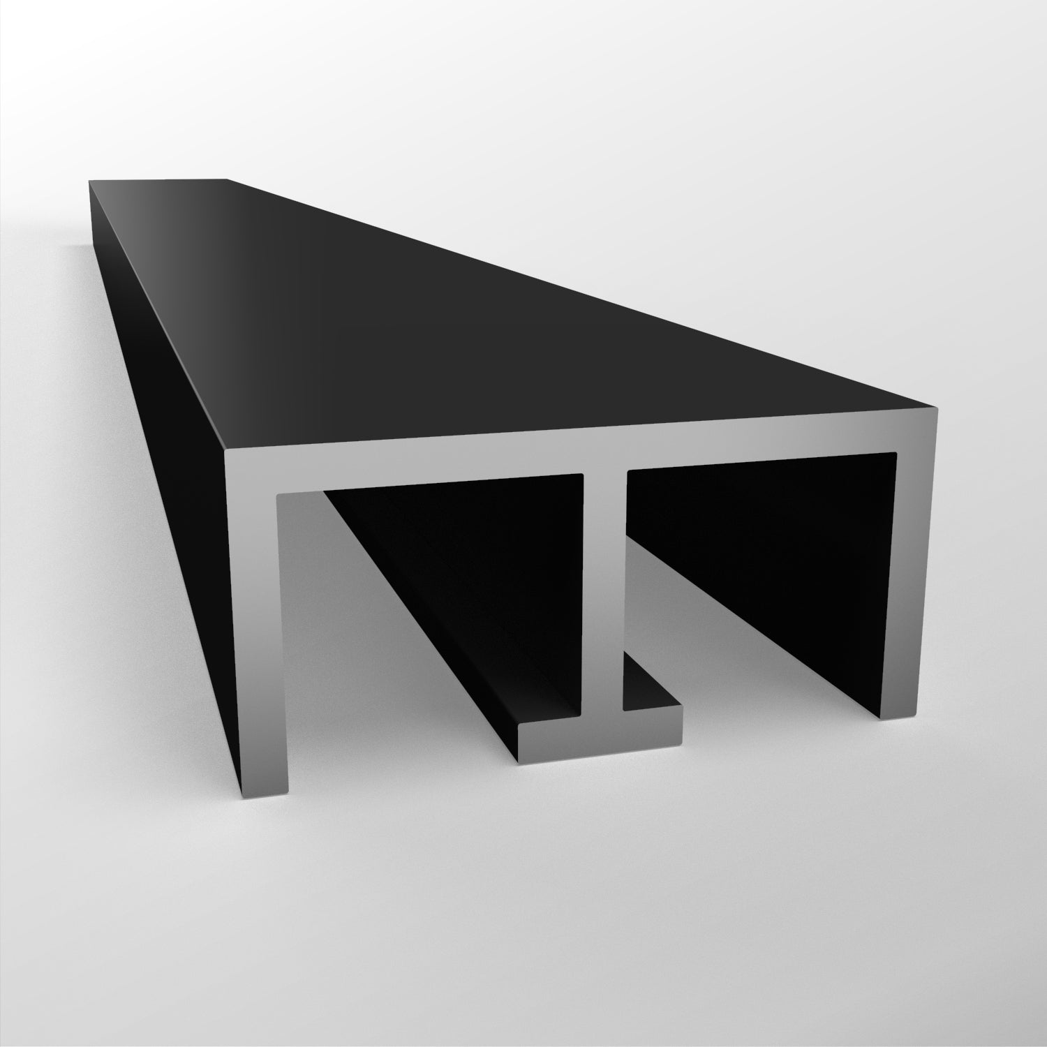 Plastic PVC Double T Channel Top (75m pack - 25 x 3m) | Plastock