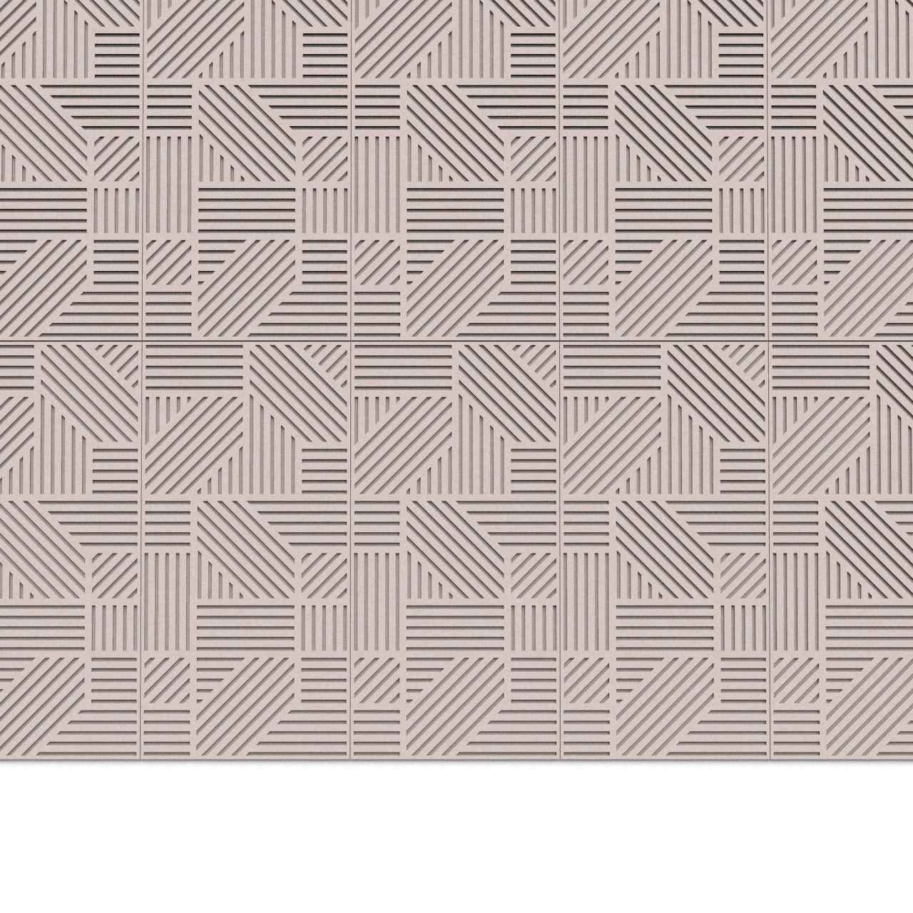 100% Recycled PET Felt ''Parallel'' Acoustic Panel Beige | Plastock