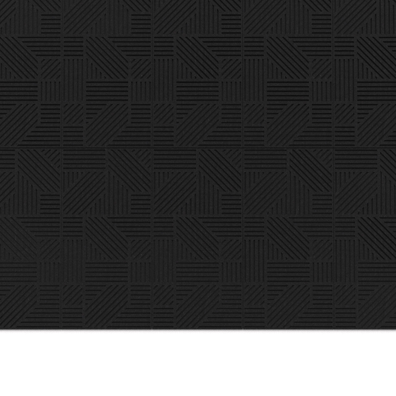 100% Recycled PET Felt ''Parallel'' Acoustic Panel Black | Plastock