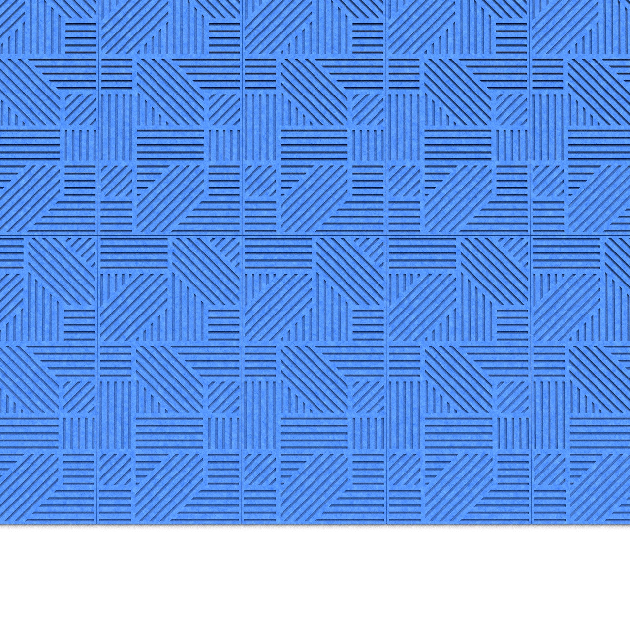100% Recycled PET Felt ''Parallel'' Acoustic Panel Blue | Plastock