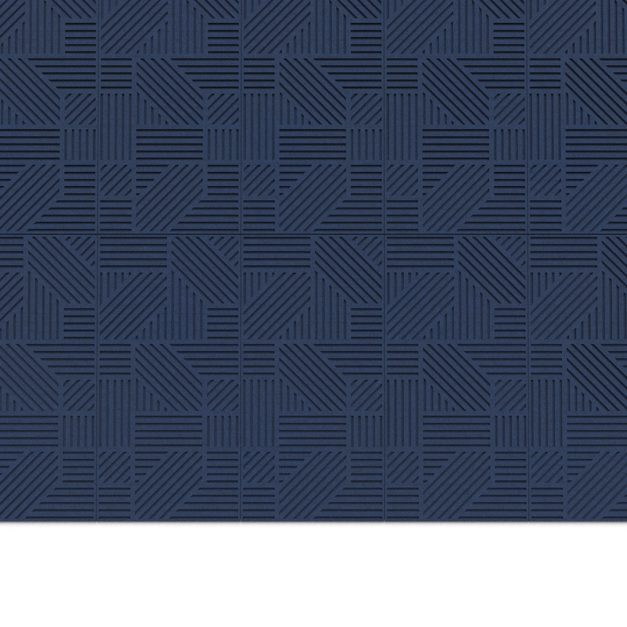 100% Recycled PET Felt ''Parallel'' Acoustic Panel Dark Blue | Plastock