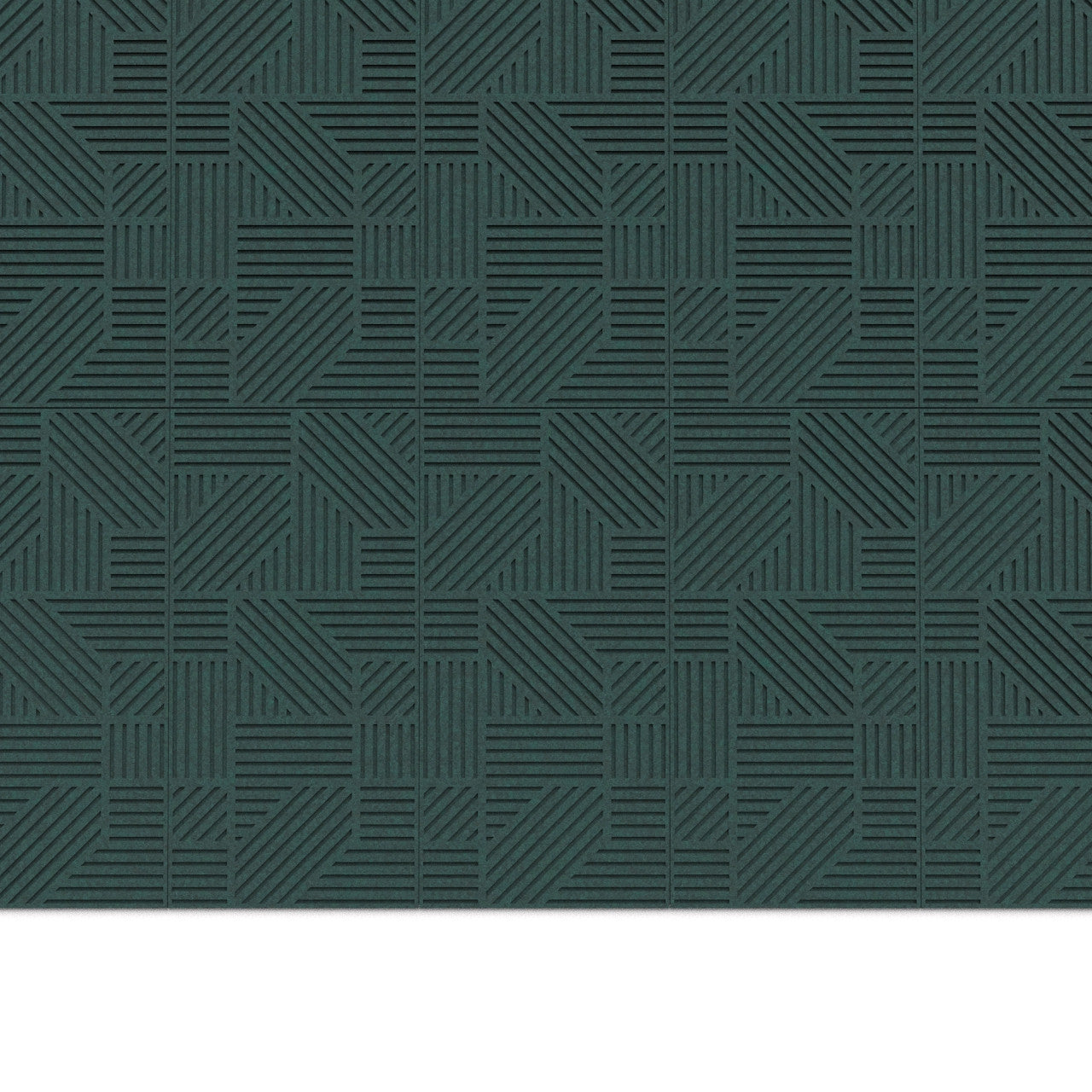 100% Recycled PET Felt ''Parallel'' Acoustic Panel Dark Green | Plastock