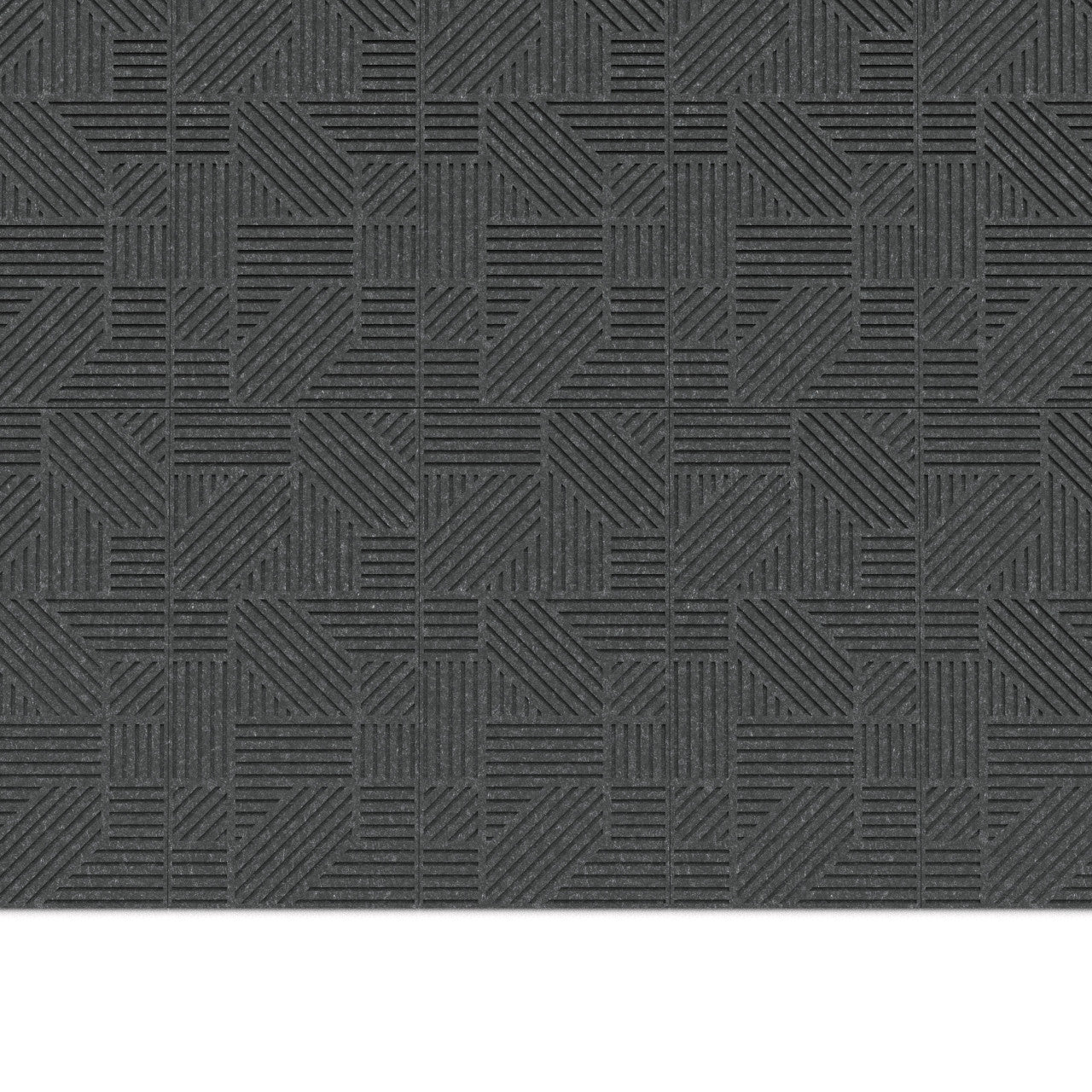 100% Recycled PET Felt ''Parallel'' Acoustic Panel Dark Grey | Plastock