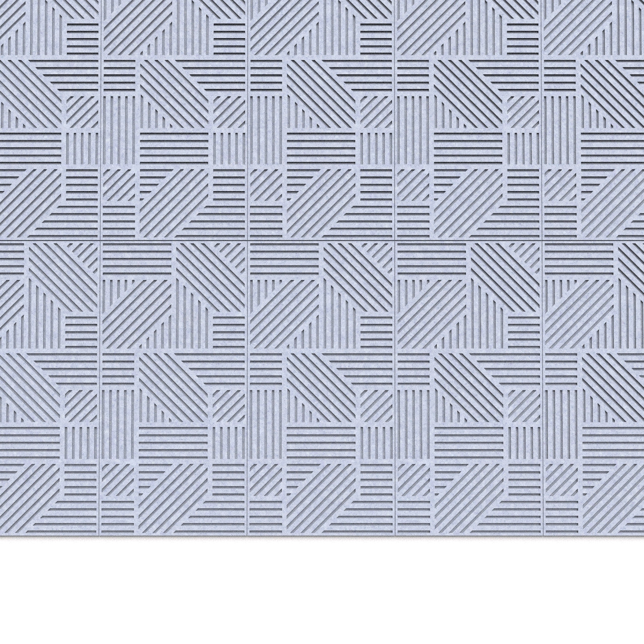 100% Recycled PET Felt ''Parallel'' Acoustic Panel Frost | Plastock