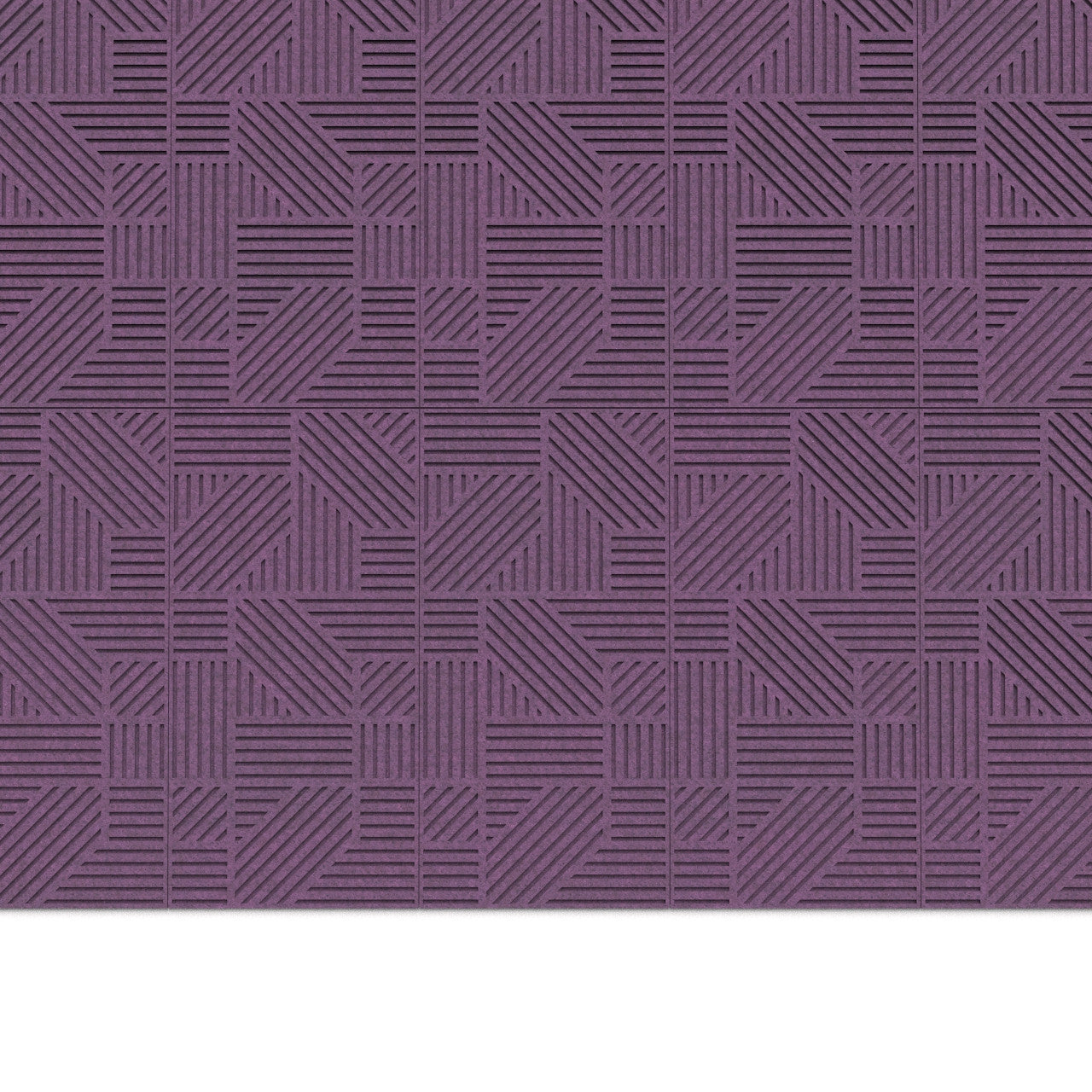 100% Recycled PET Felt ''Parallel'' Acoustic Panel Grape | Plastock