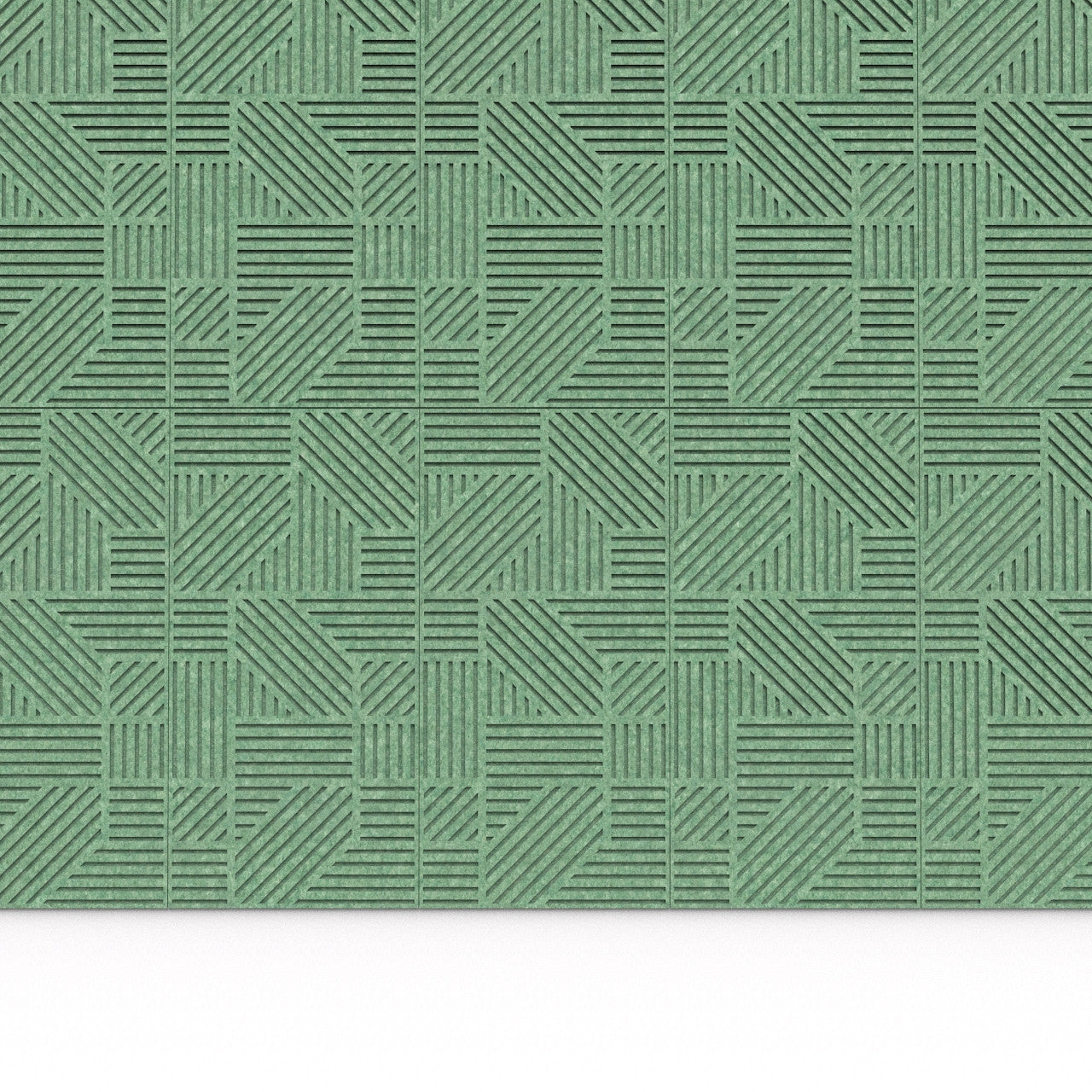 100% Recycled PET Felt ''Parallel'' Acoustic Panel Green | Plastock