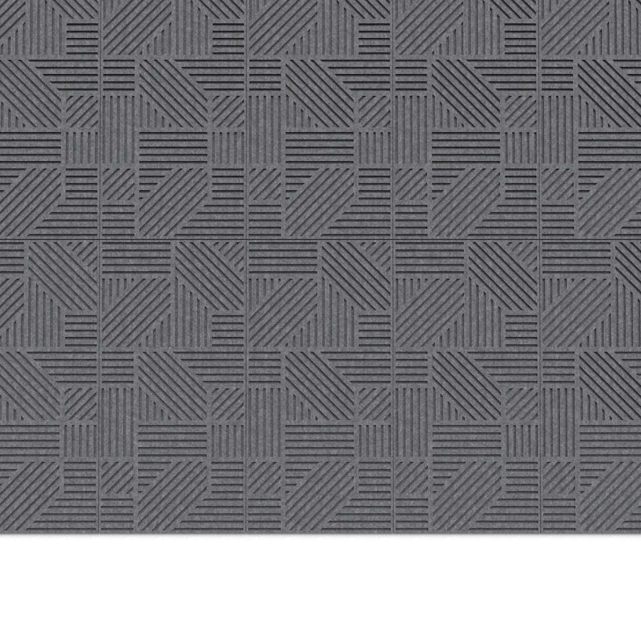 100% Recycled PET Felt ''Parallel'' Acoustic Panel Grey | Plastock