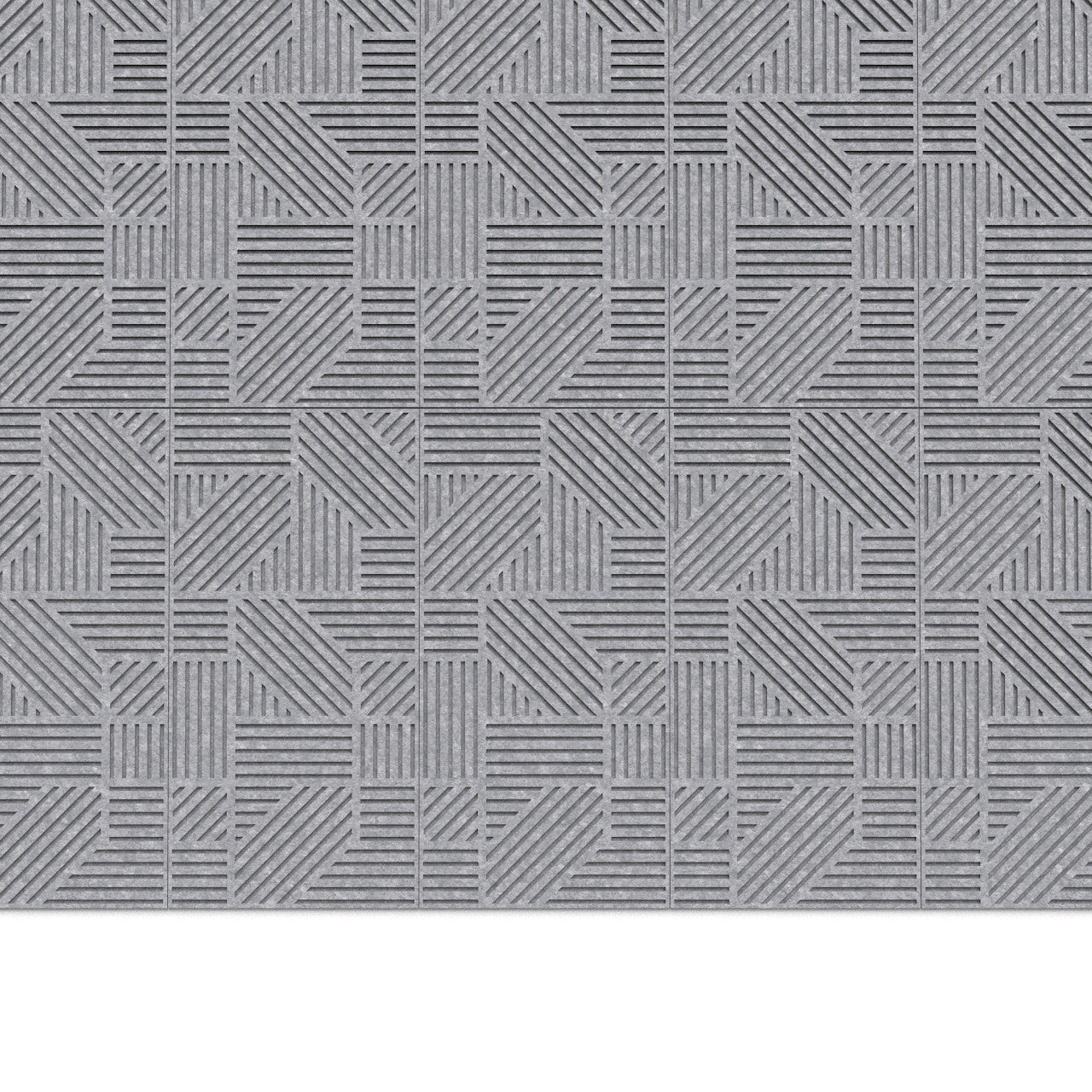 100% Recycled PET Felt ''Parallel'' Acoustic Panel Light Grey | Plastock
