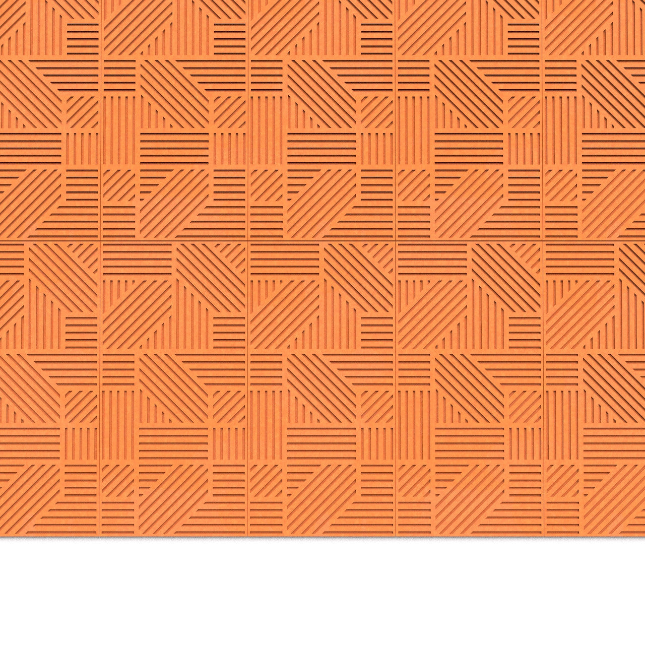 100% Recycled PET Felt ''Parallel'' Acoustic Panel Orange | Plastock
