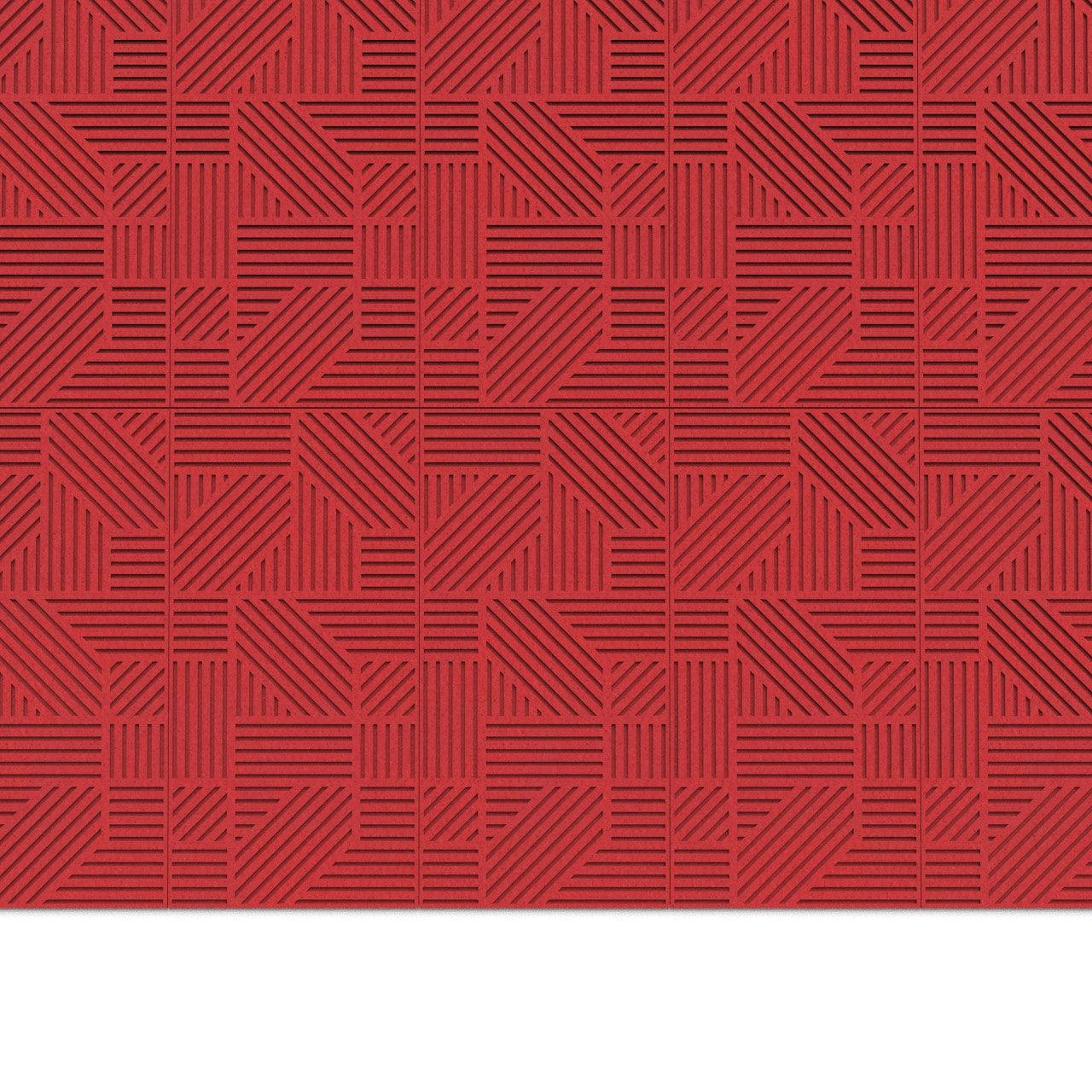 100% Recycled PET Felt ''Parallel'' Acoustic Panel Red | Plastock