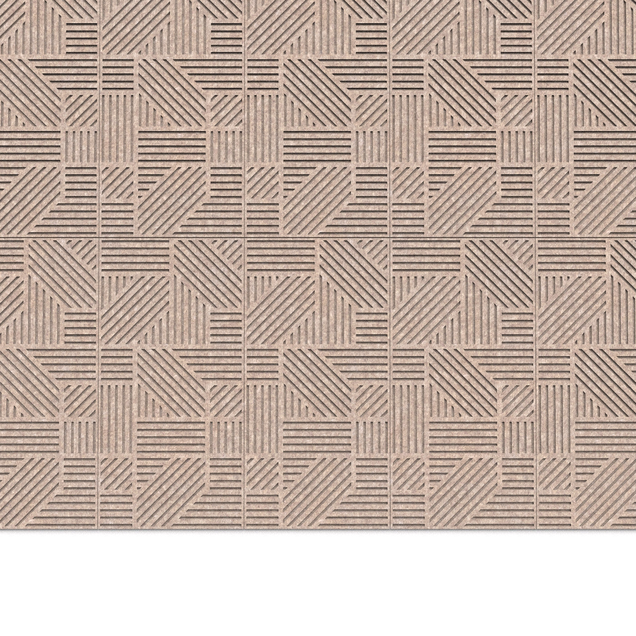 100% Recycled PET Felt ''Parallel'' Acoustic Panel Sand | Plastock