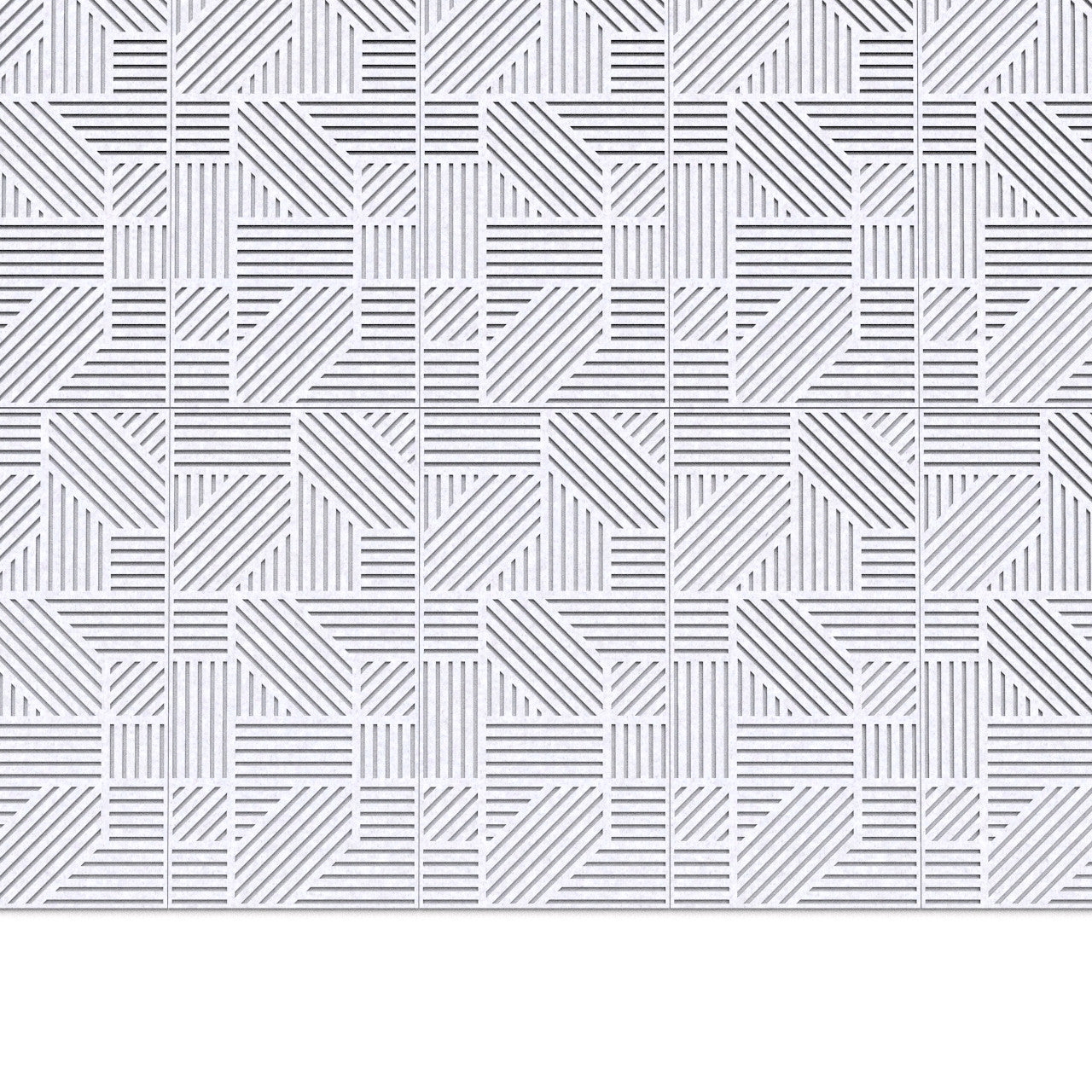 100% Recycled PET Felt ''Parallel'' Acoustic Panel Smoke | Plastock
