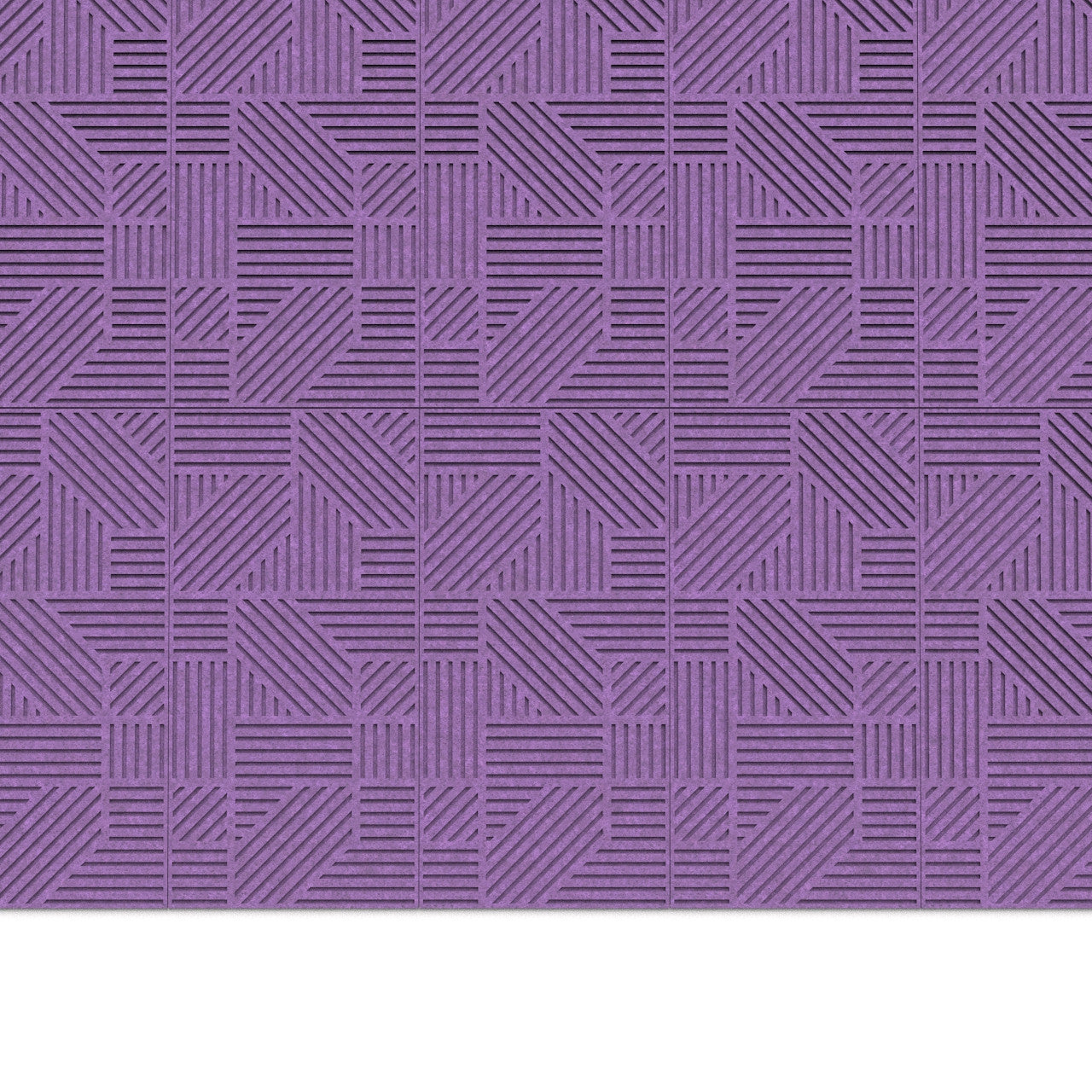 100% Recycled PET Felt ''Parallel'' Acoustic Panel Violet | Plastock