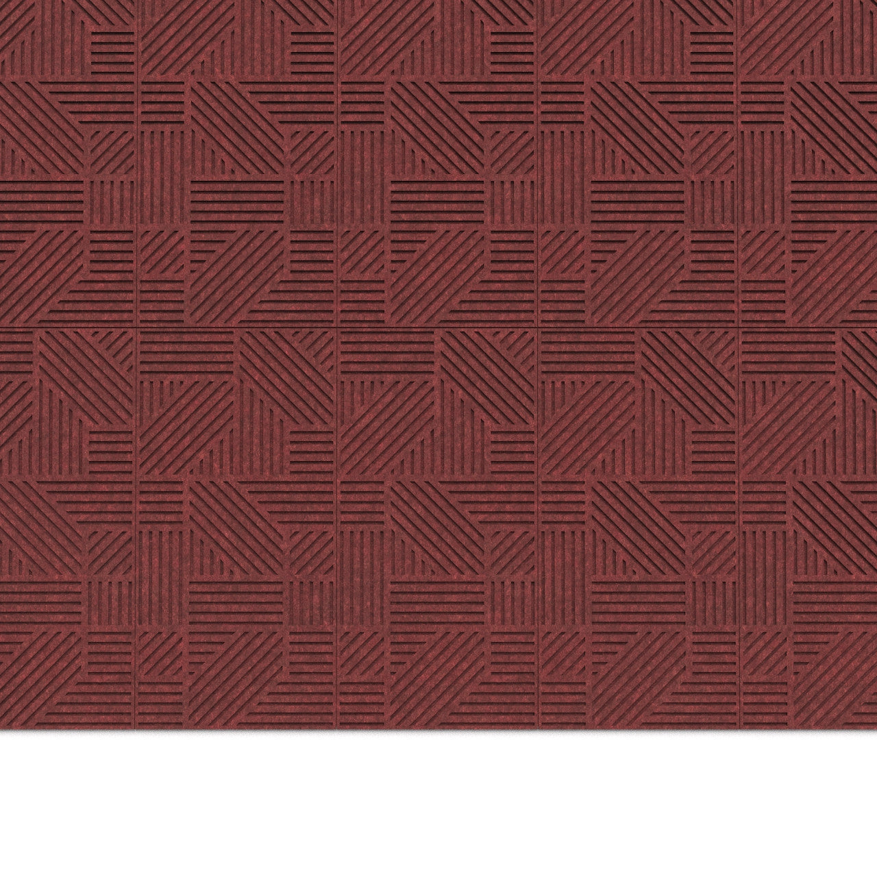 100% Recycled PET Felt ''Parallel'' Acoustic Panel Wine | Plastock