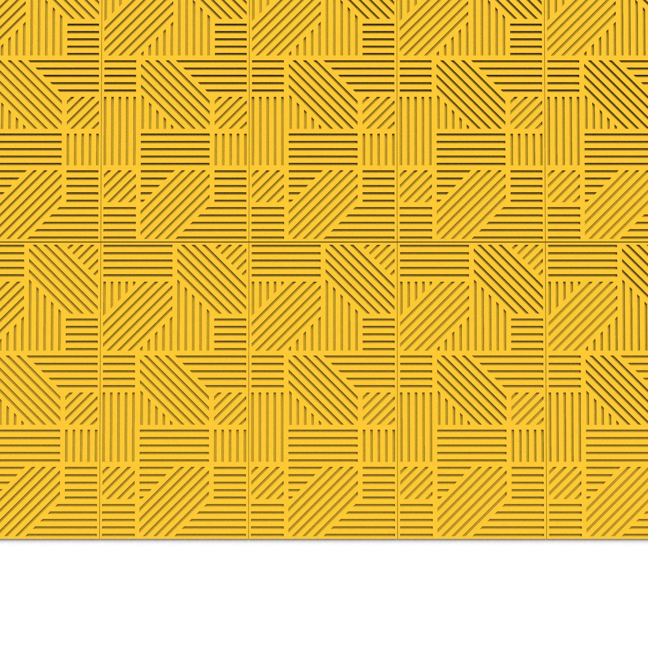 100% Recycled PET Felt ''Parallel'' Acoustic Panel Yellow | Plastock