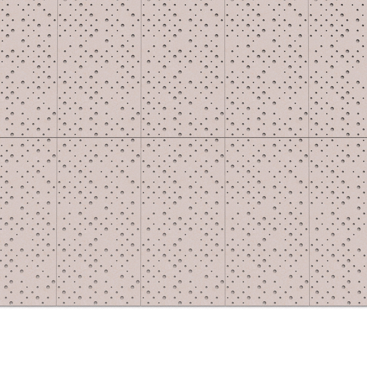 100% Recycled PET Felt ''Points'' Acoustic Panel White | Plastock
