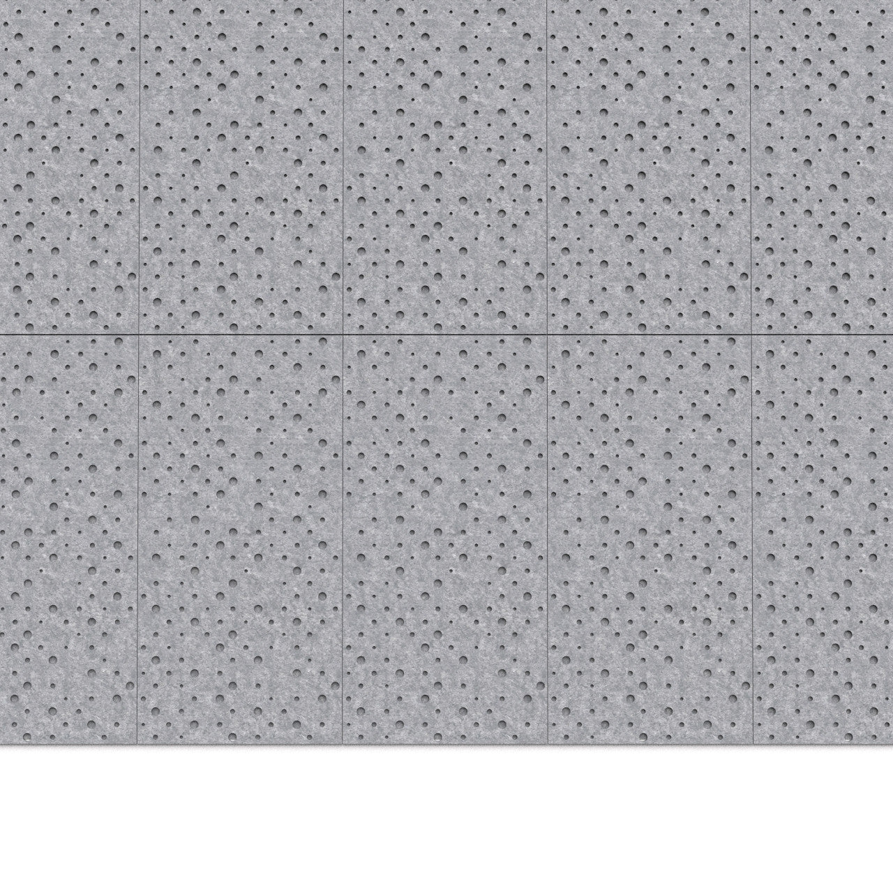 100% Recycled PET Felt ''Points'' Acoustic Panel Grey | Plastock