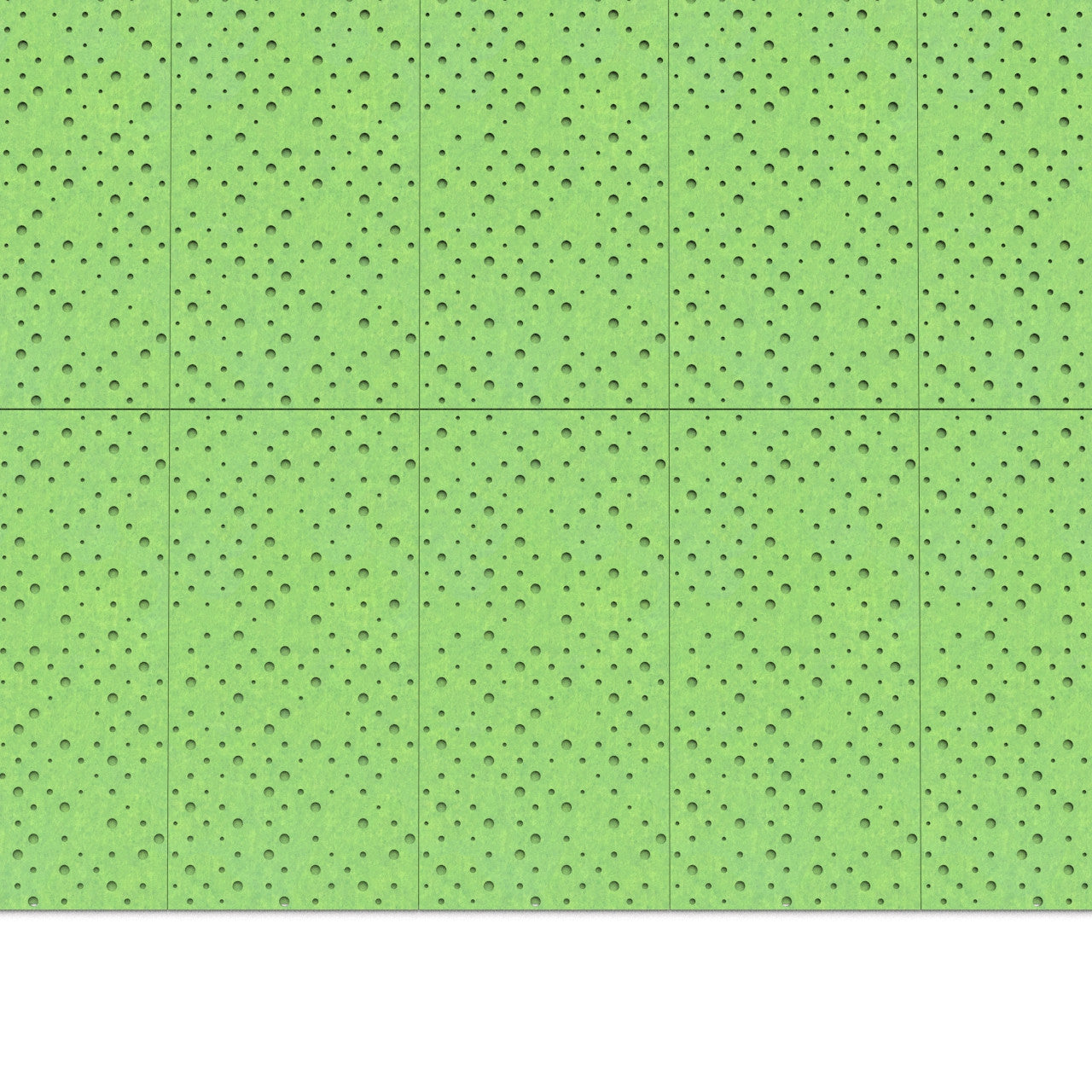 100% Recycled PET Felt ''Points'' Acoustic Panel Green | Plastock