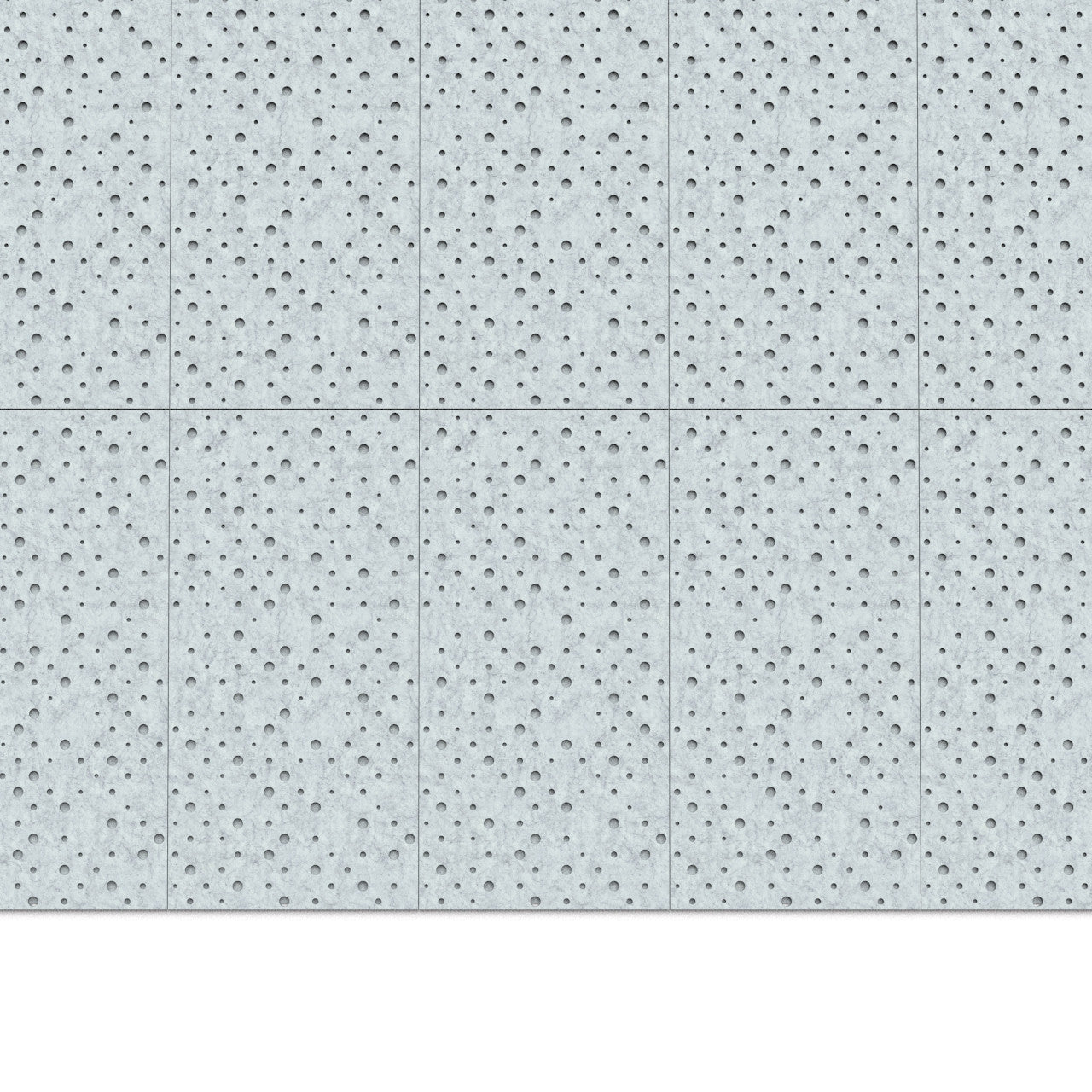 100% Recycled PET Felt ''Points'' Acoustic Panel Light Grey | Plastock