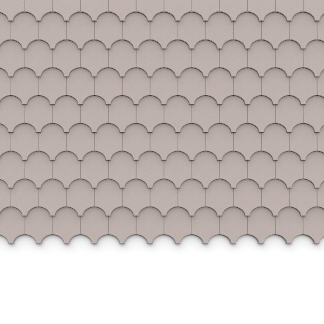 100% Recycled PET Felt ''Half Cove'' Acoustic Wall Shingle Beige | Plastock