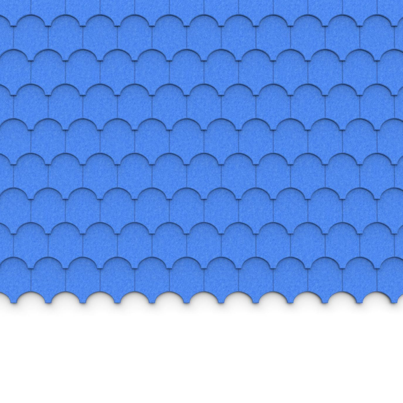 100% Recycled PET Felt ''Half Cove'' Acoustic Wall Shingle Blue | Plastock