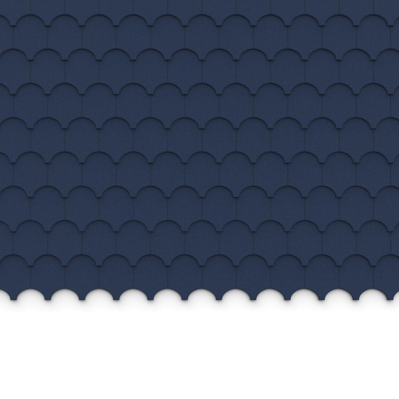 100% Recycled PET Felt ''Half Cove'' Acoustic Wall Shingle Dark Blue | Plastock