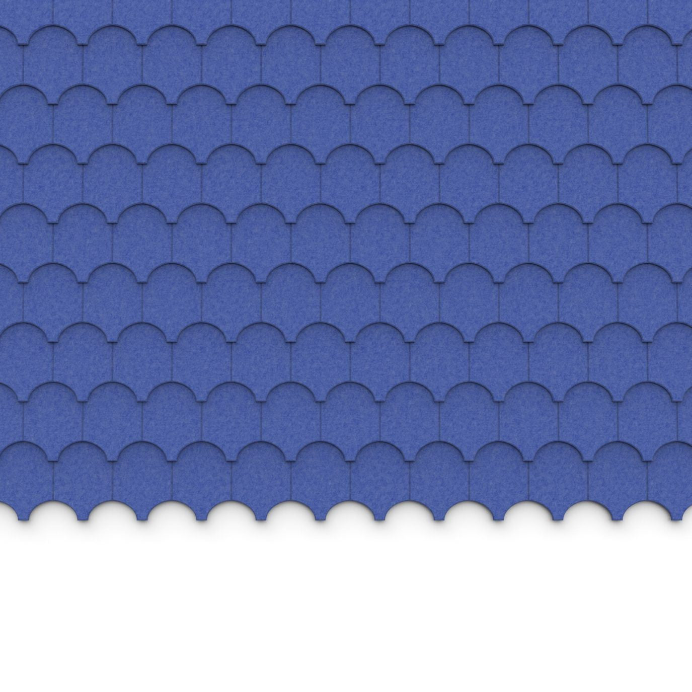 100% Recycled PET Felt ''Half Cove'' Acoustic Wall Shingle Denim | Plastock