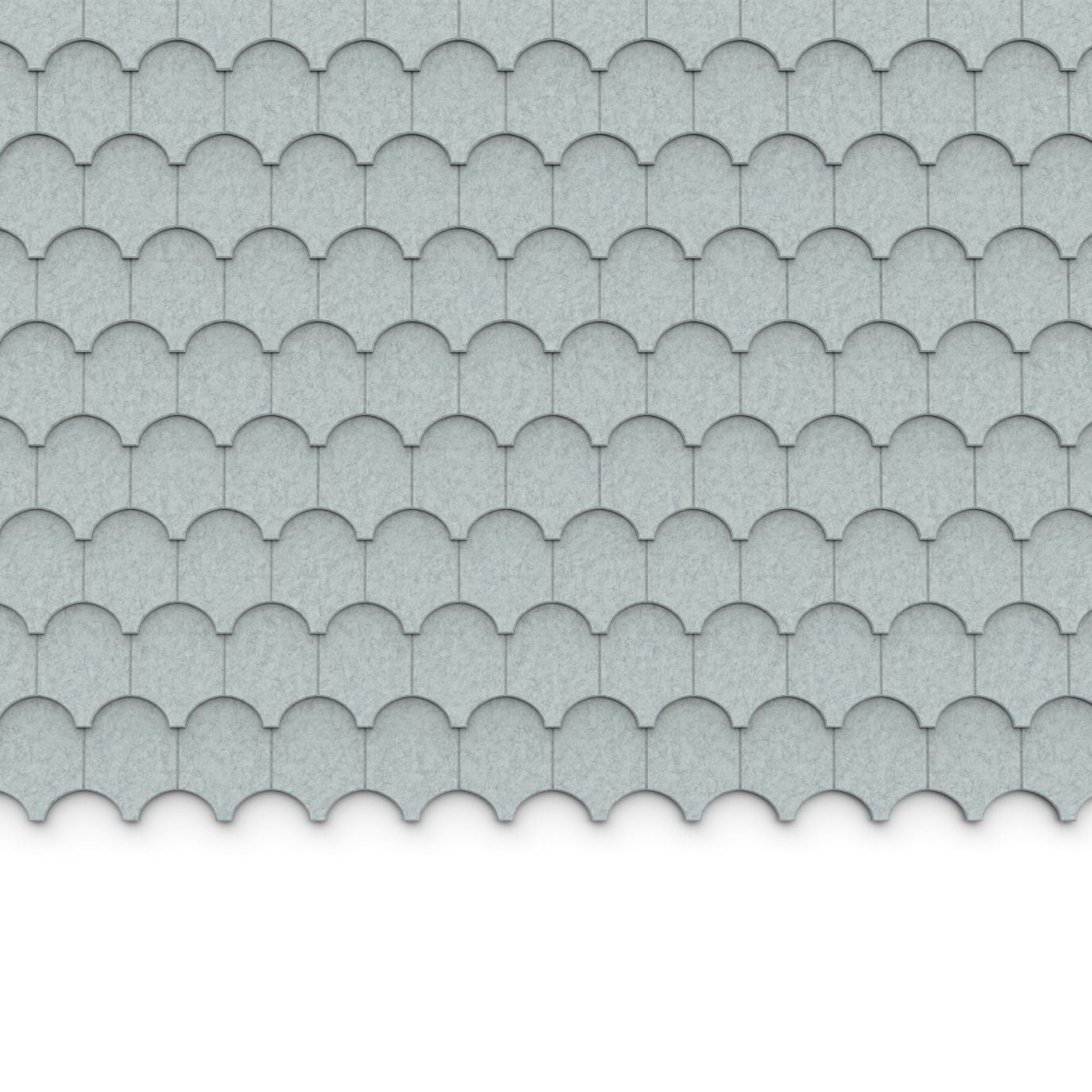 100% Recycled PET Felt ''Half Cove'' Acoustic Wall Shingle Marble | Plastock