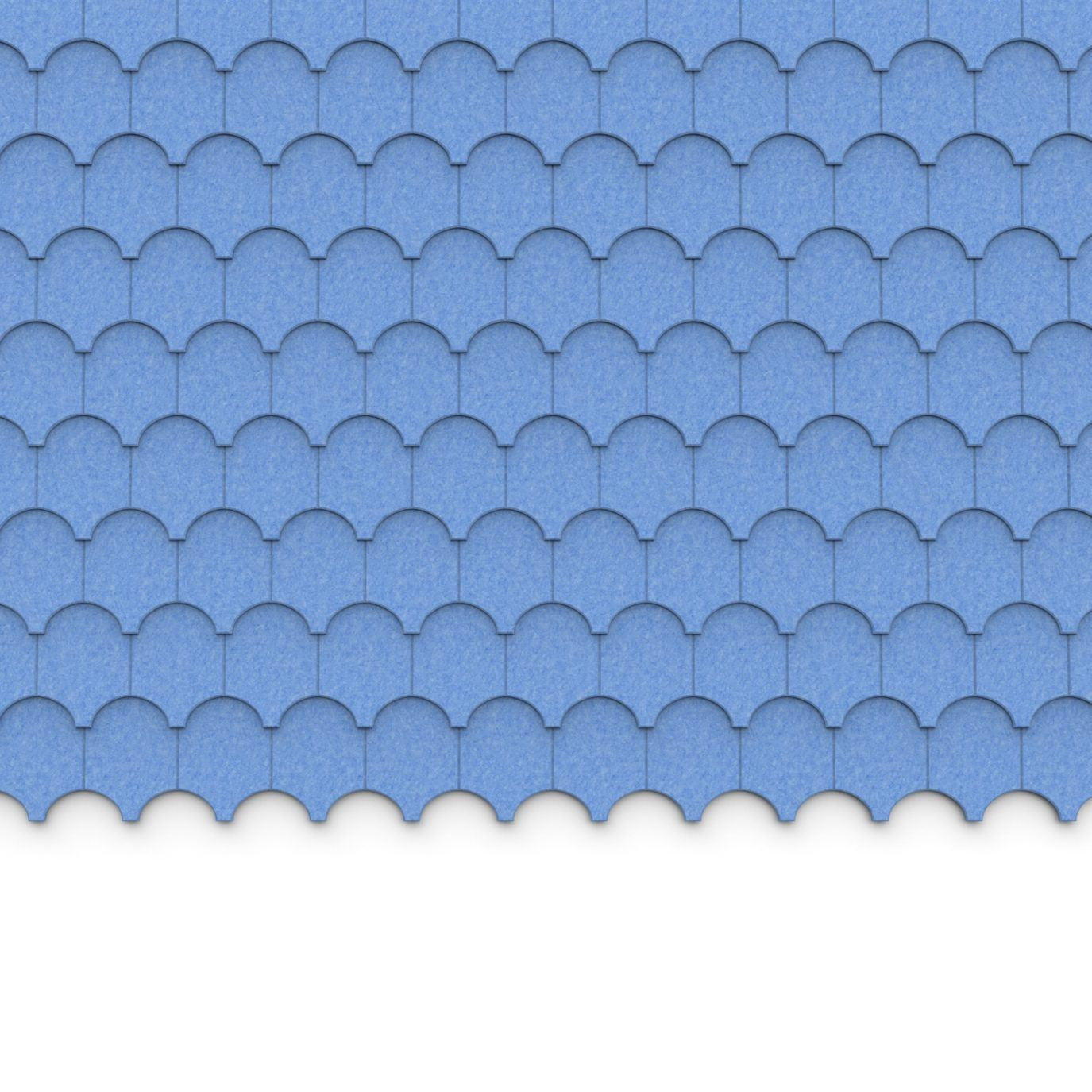 100% Recycled PET Felt ''Half Cove'' Acoustic Wall Shingle Sky | Plastock