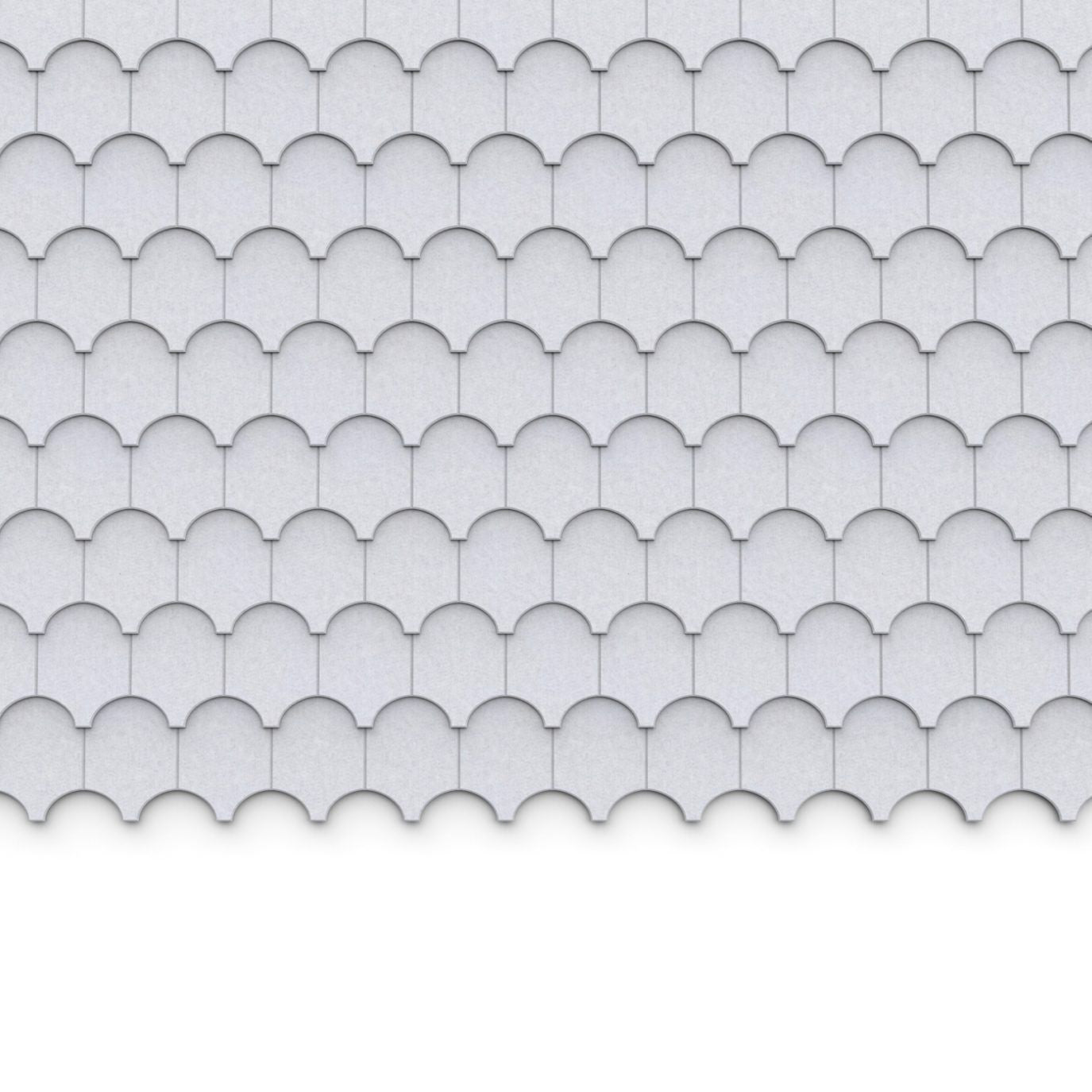 100% Recycled PET Felt ''Half Cove'' Acoustic Wall Shingle Smoke | Plastock