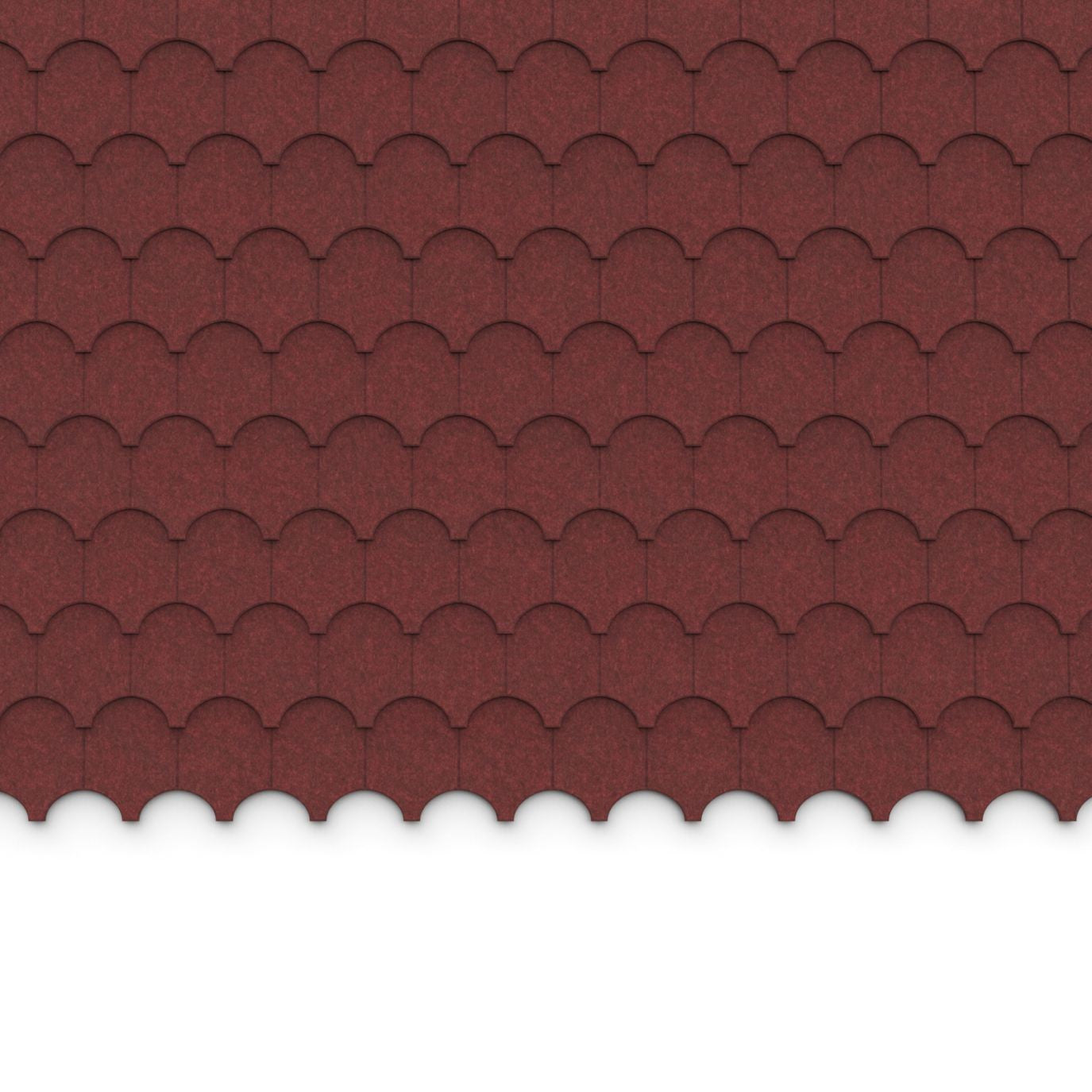 100% Recycled PET Felt ''Half Cove'' Acoustic Wall Shingle Wine | Plastock
