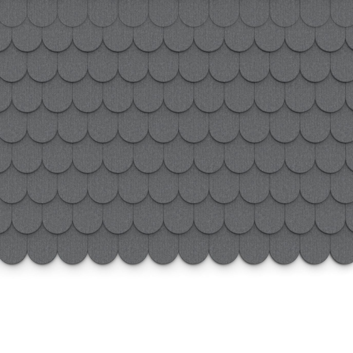 100% Recycled PET Felt ''Round'' Acoustic Wall Shingle Grey | Plastock