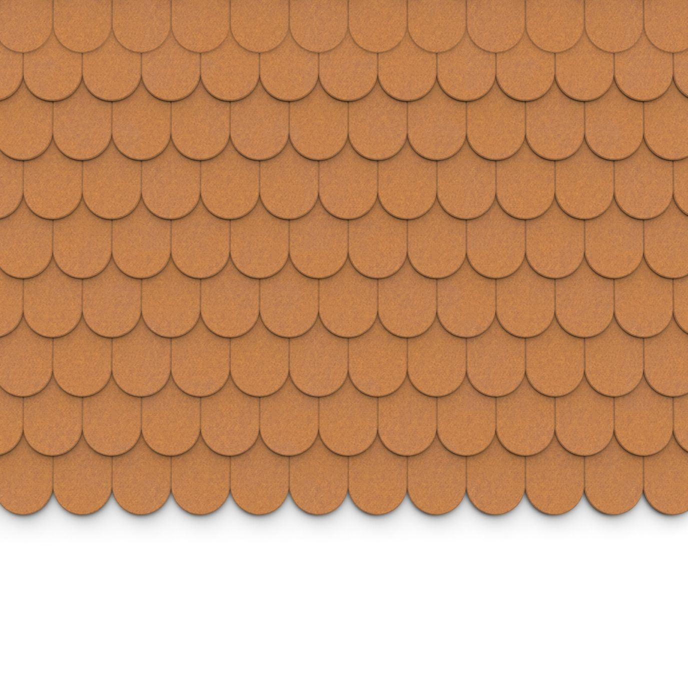 100% Recycled PET Felt ''Round'' Acoustic Wall Shingle Cinnamon | Plastock