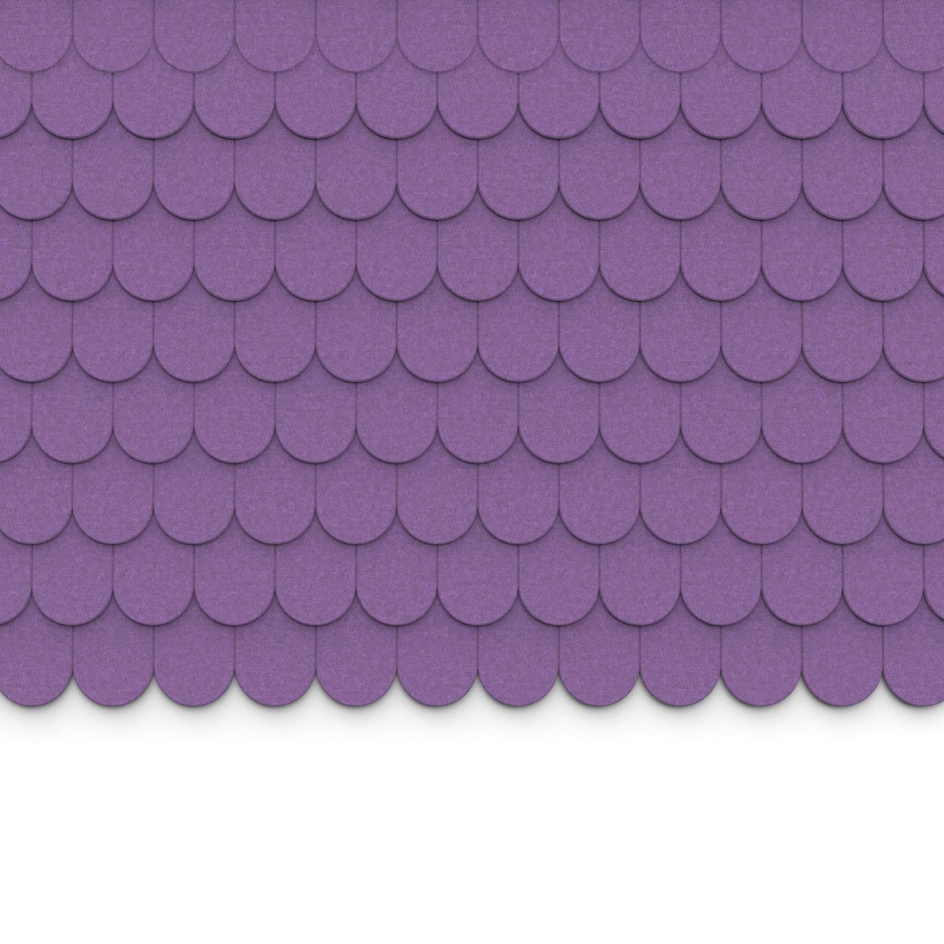 100% Recycled PET Felt ''Round'' Acoustic Wall Shingle Violet | Plastock