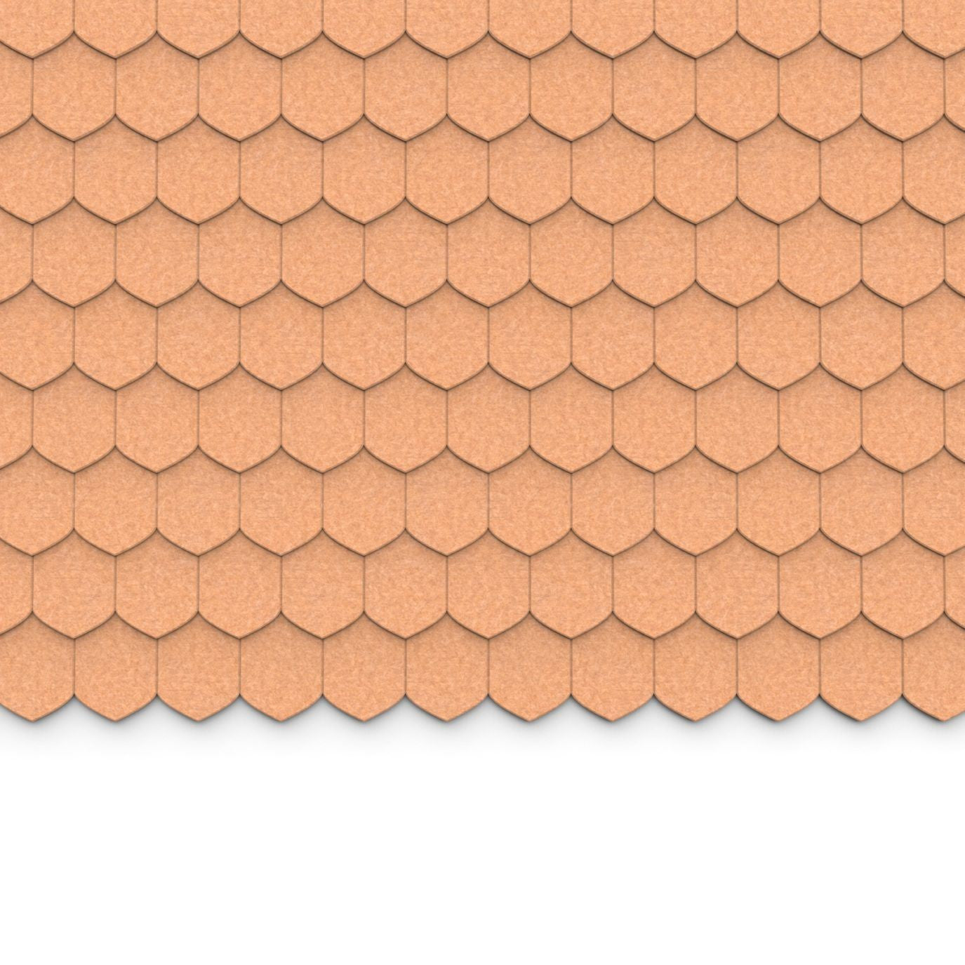 100% Recycled PET Felt ''Tip'' Acoustic Wall Shingle Camel | Plastock