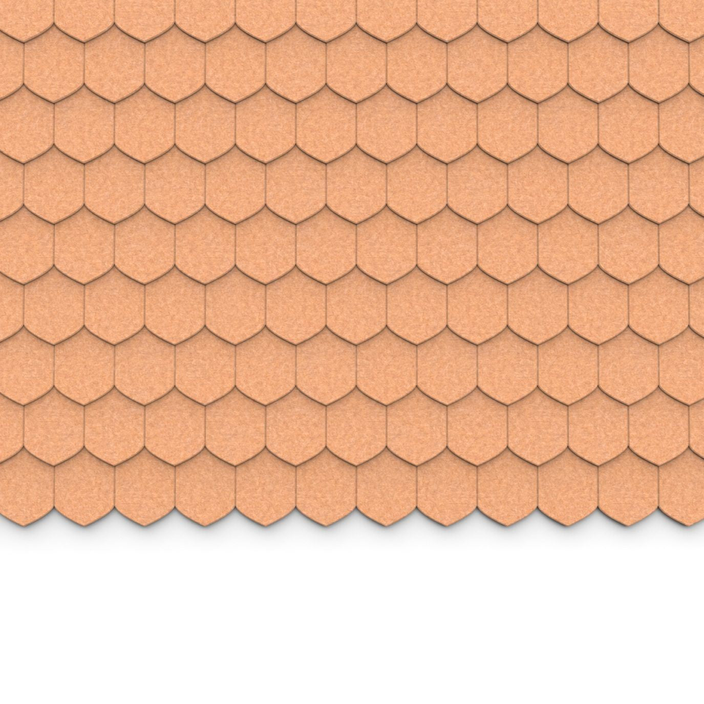 100% Recycled PET Felt ''Tip'' Acoustic Wall Shingle Camel | Plastock