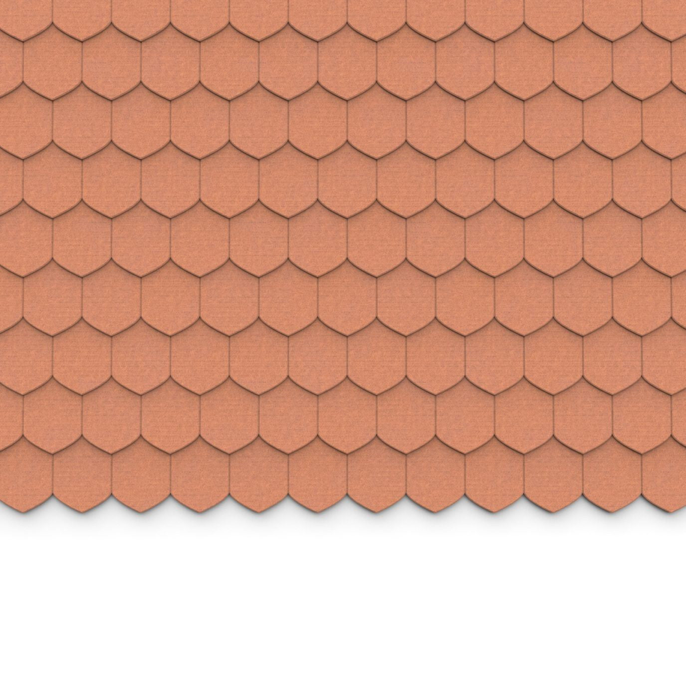 100% Recycled PET Felt ''Tip'' Acoustic Wall Shingle Cinnamon | Plastock