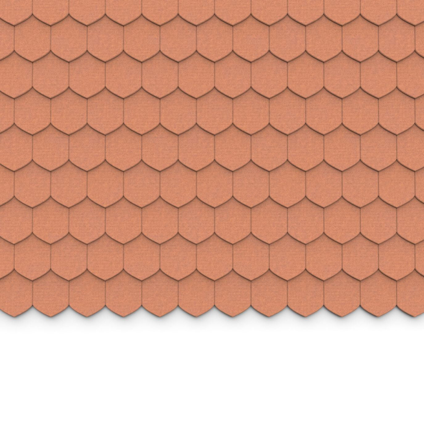 100% Recycled PET Felt ''Tip'' Acoustic Wall Shingle Cinnamon | Plastock