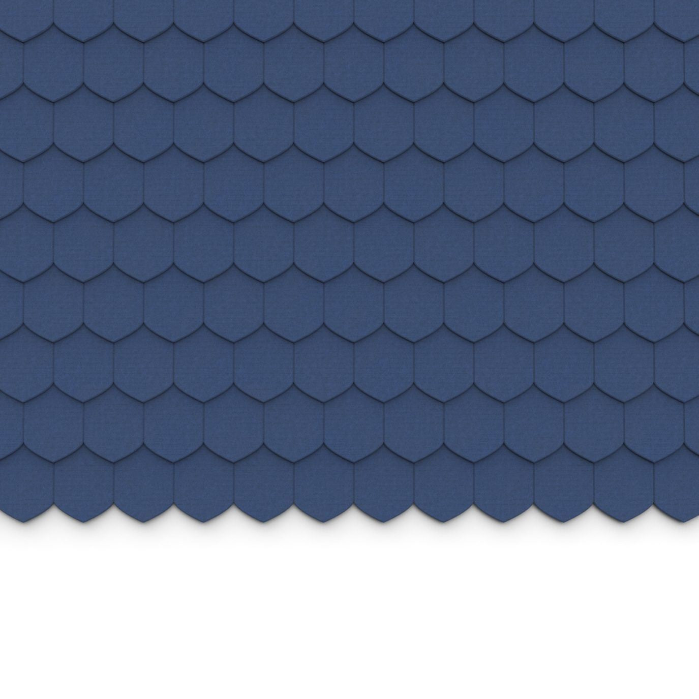 100% Recycled PET Felt ''Tip'' Acoustic Wall Shingle Cobalt | Plastock